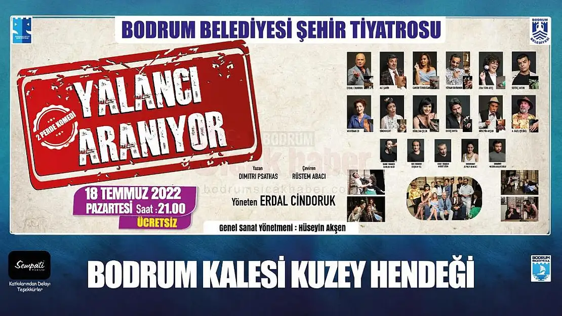 Şehir Tiyatrosu Yeni Oyunuyla Bodrum Kalesi`nde