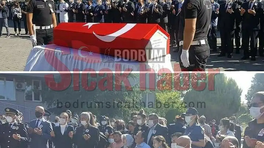 Şehit Olan Polis Memuru Ercan Yangöz için İl Emniyet Müdürlüğü Önünde Cenaze Töreni Düzenlendi