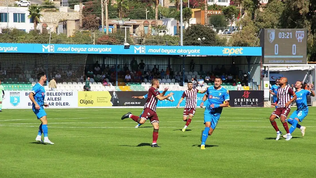 Spor Toto 1. Lig: Bodrumspor: 1 - Bandırmaspor: 1