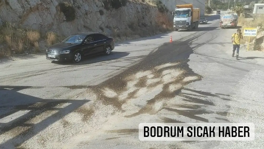Tankerden dökülen mazot tehlike yarattı