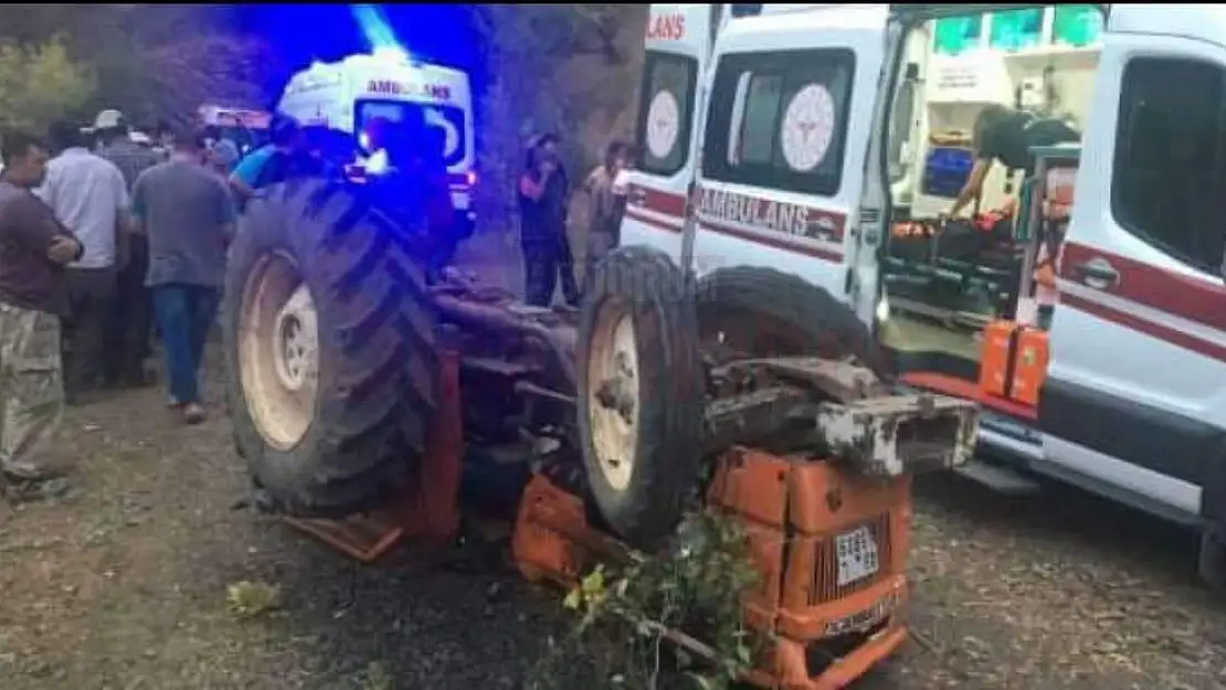 Traktörün Devrilmesi Sonucu 1 Kişi Öldü, 1 Kişi Yaralandı