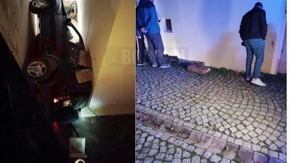 Yaka'da Cip Yoldan Çıkarak 2 Duvar Arasına Düştü