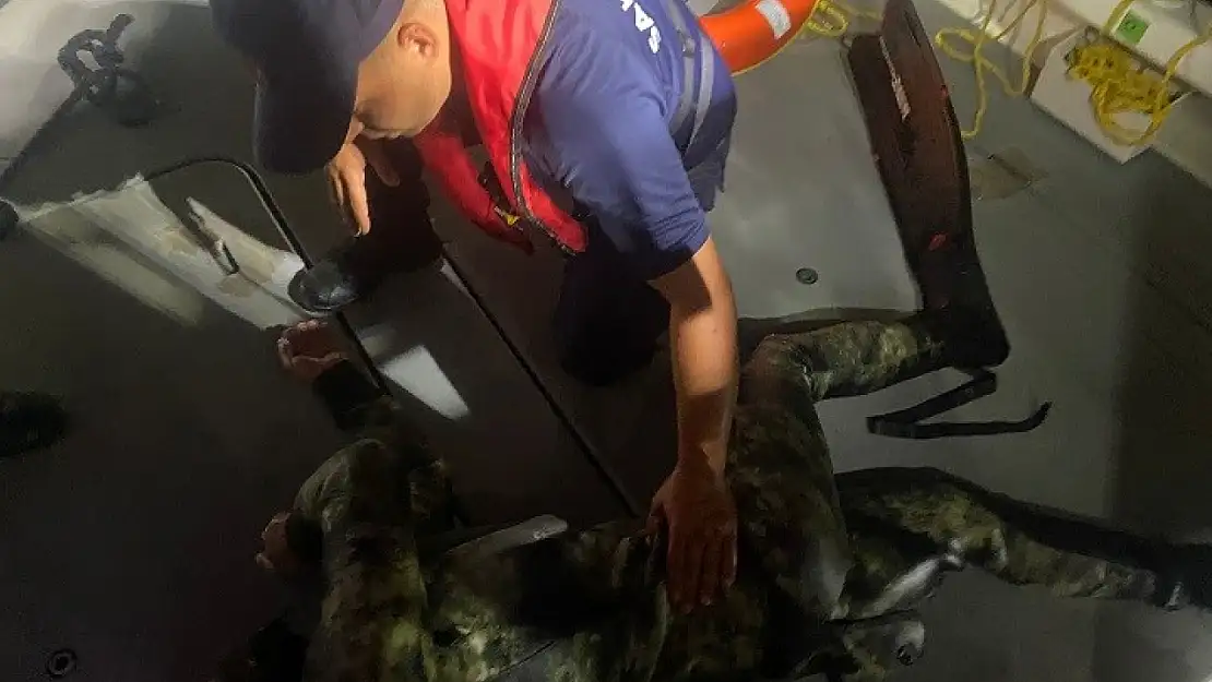 Yüzerek Yunanistan'a geçmeye çalıştı !
