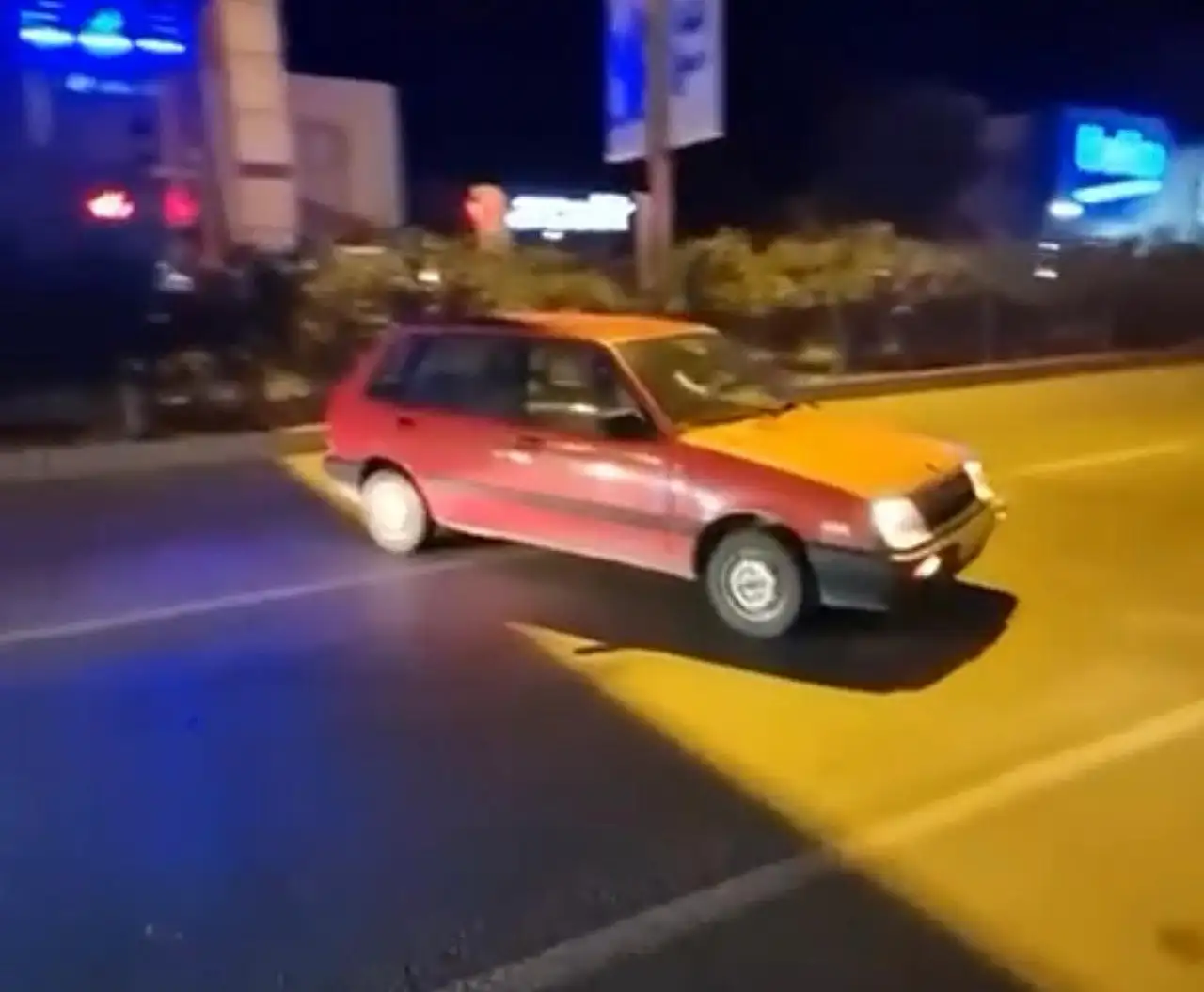 Ters yöne giren araç korku dolu anlar yaşattı