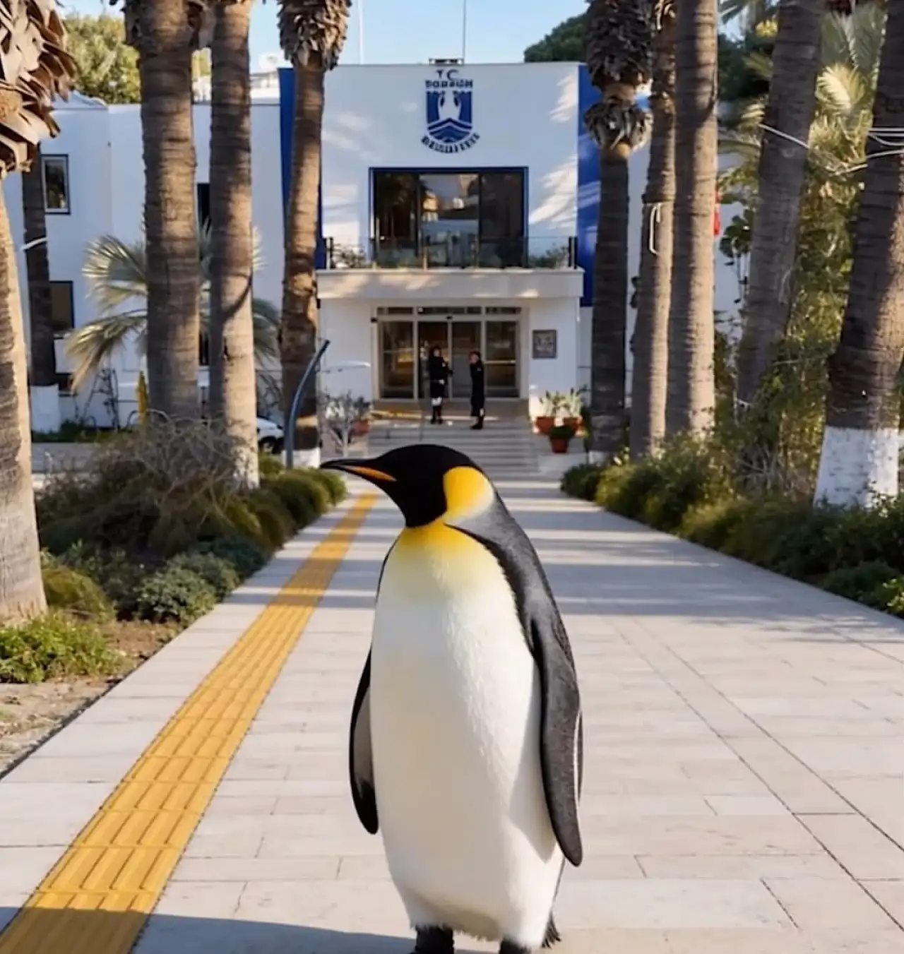 Antarktika'dan Bodrum sokaklarına sürüden ayrılan penguen