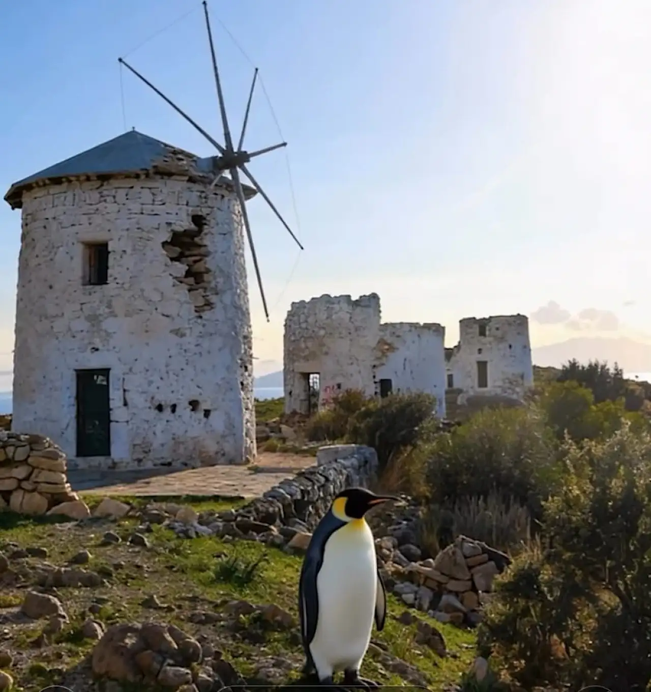 Antarktika'dan Bodrum sokaklarına sürüden ayrılan penguen