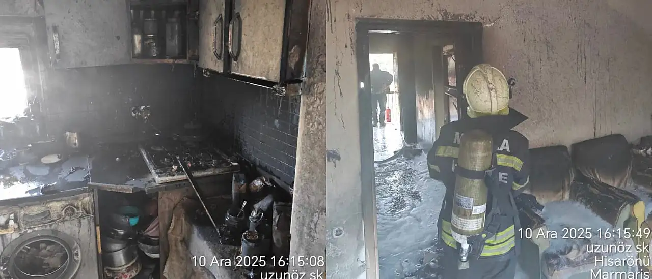 Ev alevlere teslim oldu facianın eşiğinden dönüldü