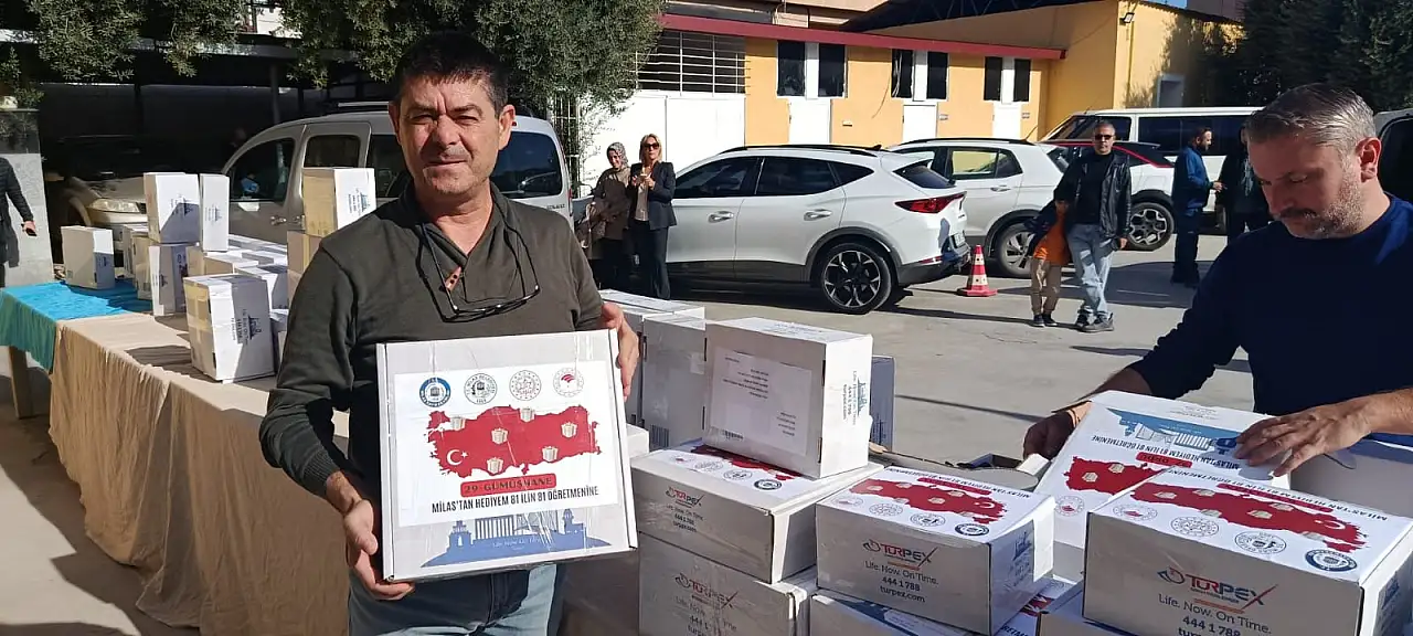 Hediyem 81 İlin 81 Öğretmenine projesinde paketler Milas'tan yola çıktı