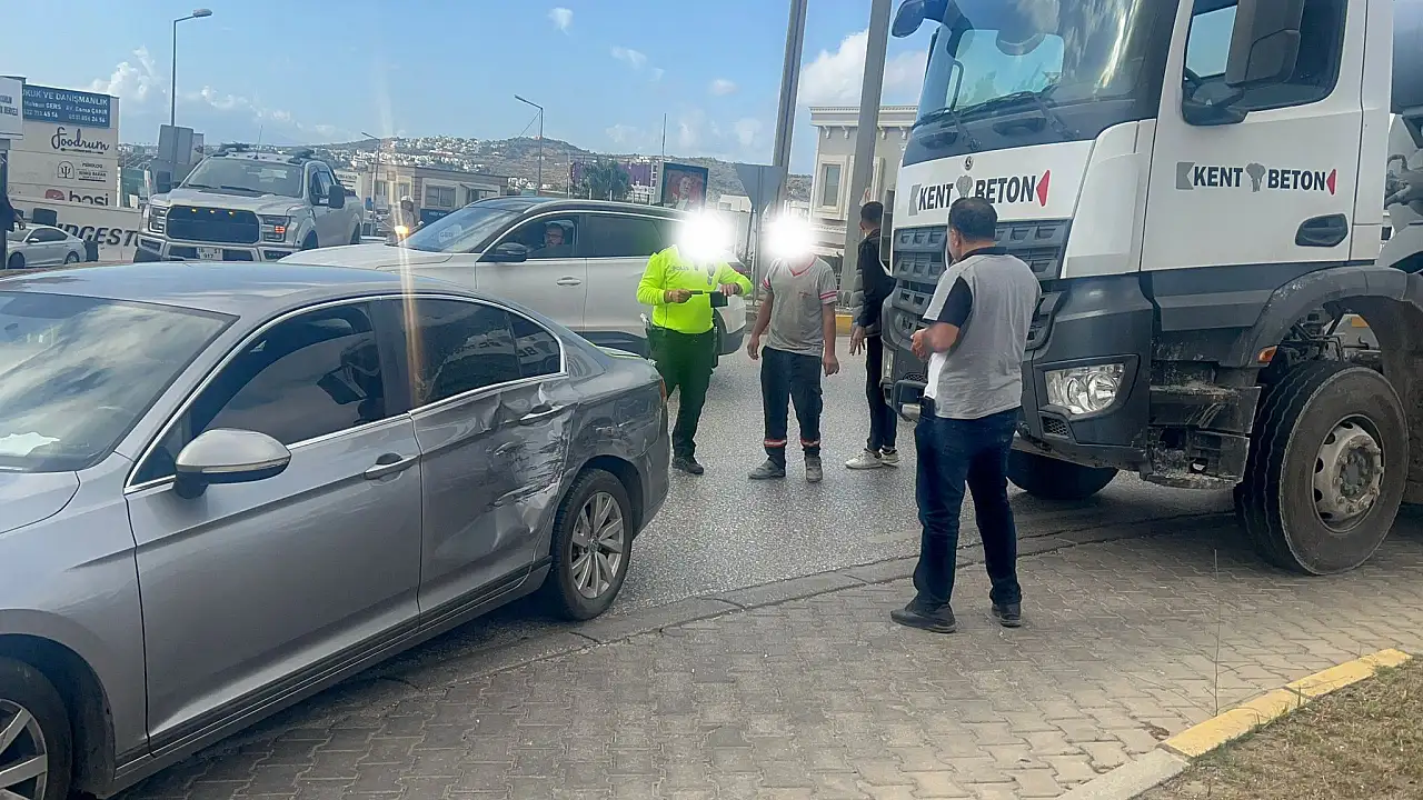Bitez kavşağı'nda kamyon ile otomobil çarpıştı 1 yaralı
