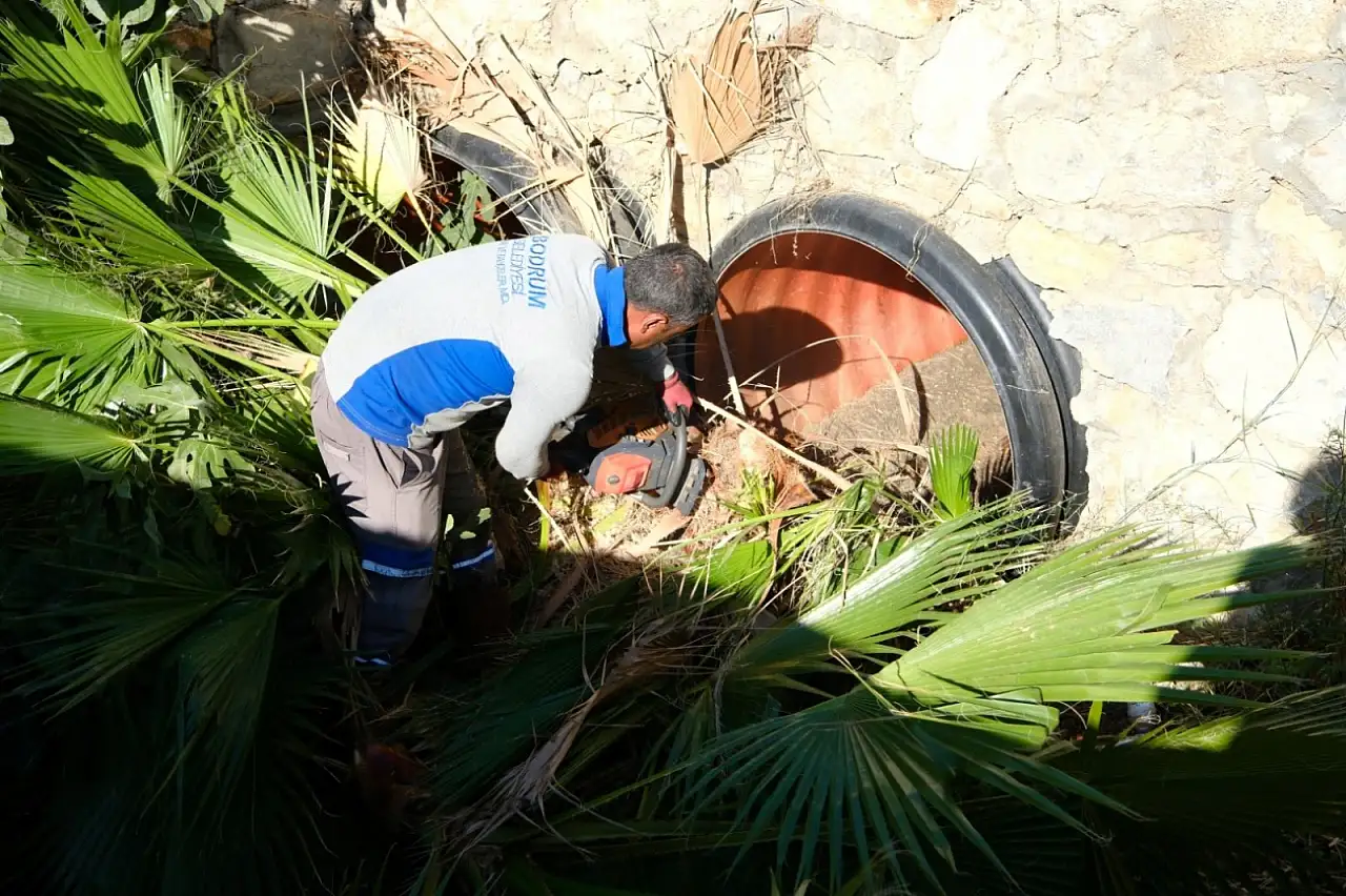 Belediye ekiplerinden derelerde temizlik çalışmaları !