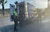 Emniyet Şeridinde İlerleyen Motosiklet Kaza Yaptı