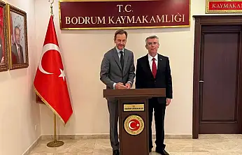 Belçika Büyükelçisi'nden Bodrum Kaymakamı Ali Sırmalı'ya ziyaret