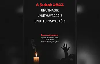 Bodrum'da 6 Şubat anması deprem unutulmayacak