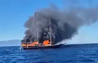 Bodrum'da denizcilere yangın güvenliği eğitimi