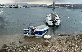 Bodrum'da fırtına etkisini gösterdi