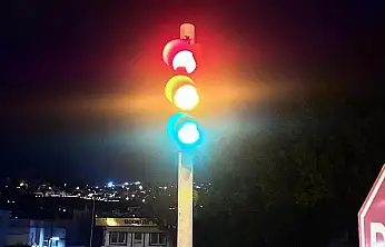 Bodrum'da kavşakta ışık karmaşası