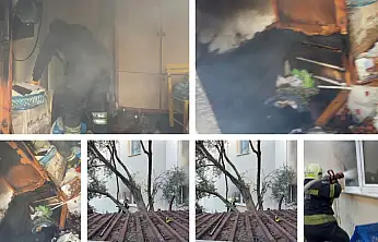 Ev alevlere teslim oldu