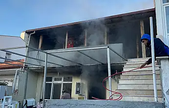 Ev yangını 1 gözaltı