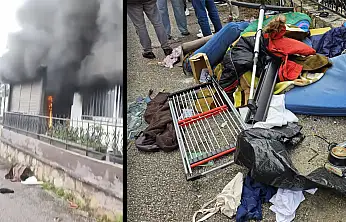 Genç kadın evini ateşe verdi