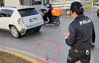 Gümbet Kavşağı'nda çekiçli saldırı