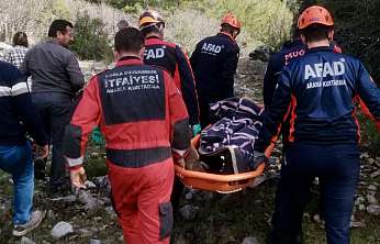 Hayvan otlatırken kayalıklardan düştü