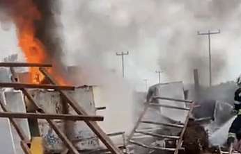 Hurdalık alanda yangın paniği