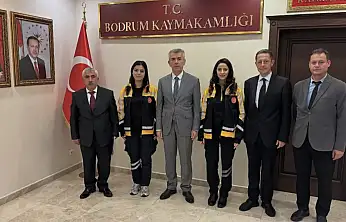 İlçe Sağlık Müdürü Dr. Özgür Arıkan Kaymakam Ali Sırmalı'yı ziyaret etti