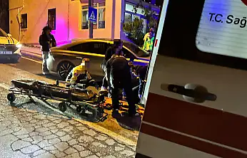 Kapısının önünde kaza geçirdi