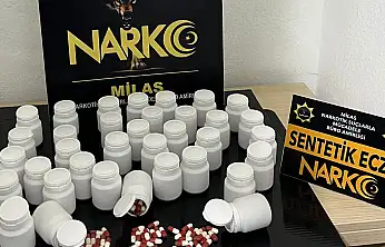 Milas Emniyeti'nden nokta operasyon: 814 adet sentetik ecza ele geçirildi