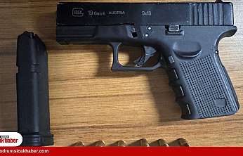 Motosiklet selesinden tabanca çıktı