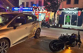Motosiklet sürücüsü yaralandı