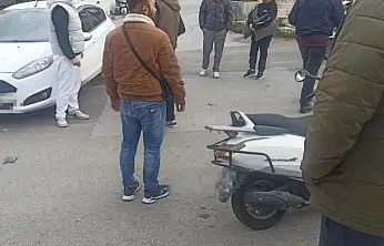 Motosiklet sürücüsü yaralandı