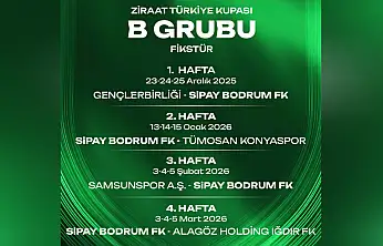 Sipay Bodrum FK'nın Türkiye Kupası rakipleri belli oldu