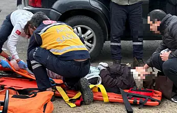 Trafik kazası motosiklet sürücüsü yaralandı