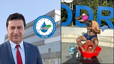 Vatandaş belediye önünde duş aldı, Aras jet hızıyla Bodrum'a geldi