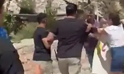 Kızılbük Proje Alanında Arbede Yaşandı Güvenliğe Tokat Kamerada