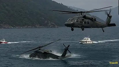 Askeri Helikopter Düştü! 4 Asker Yaralandı!