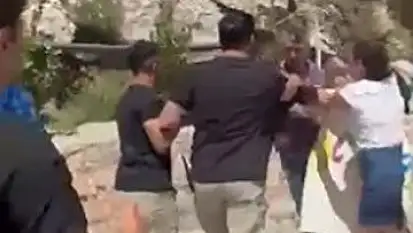 Kızılbük Proje Alanında Arbede Yaşandı Güvenliğe Tokat Kamerada