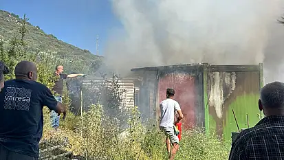 Konteyner Yangını Paniğe Neden Oldu