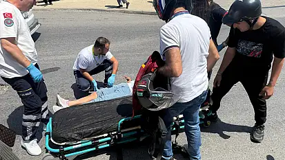 Kontrolsüz Araç Kazaya Neden Oldu: Motosikletteki Kadın Yaralandı