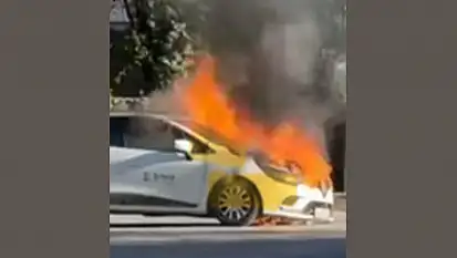Araç Yangını: Sürücü Son Anda Kurtuldu