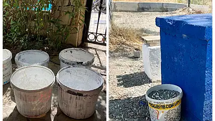 Bitez Aşıklar Tepesi'nde gönüllülerden izmarit konteyneri çözümü