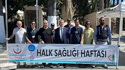 Bodrum Kaymakamı Ali Sırmalı'dan halk sağlığı standına ziyaret