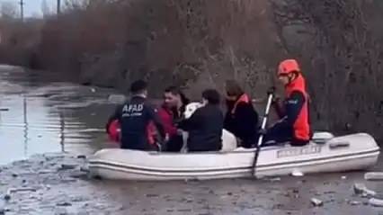 Mahsur kalan 5 kişiye nefes kesen kurtarma