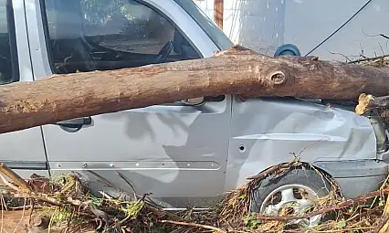 Marmaris'te sağanak yağışın izleri gün ağarınca ortaya çıktı