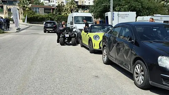 Kiralık ATV İki Otomobile Çarptı, Sürücü Olay Yerinden Kaçtı