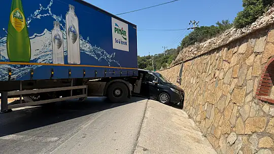Hızlı gelen tır kırmızı ışıkta durmadı, VIP minibüse çarptı