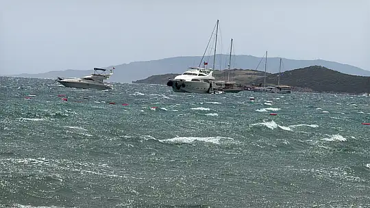 Bodrum'da Sert Rüzgar Etkili Oldu: Tekneler Karaya Vurdu