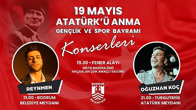 19 Mayıs Bodrum'da Coşkuyla Kutlanacak