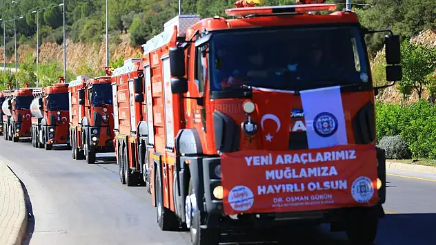 27 Yeni İtfaiye Aracı Muğlalıların Hizmetinde